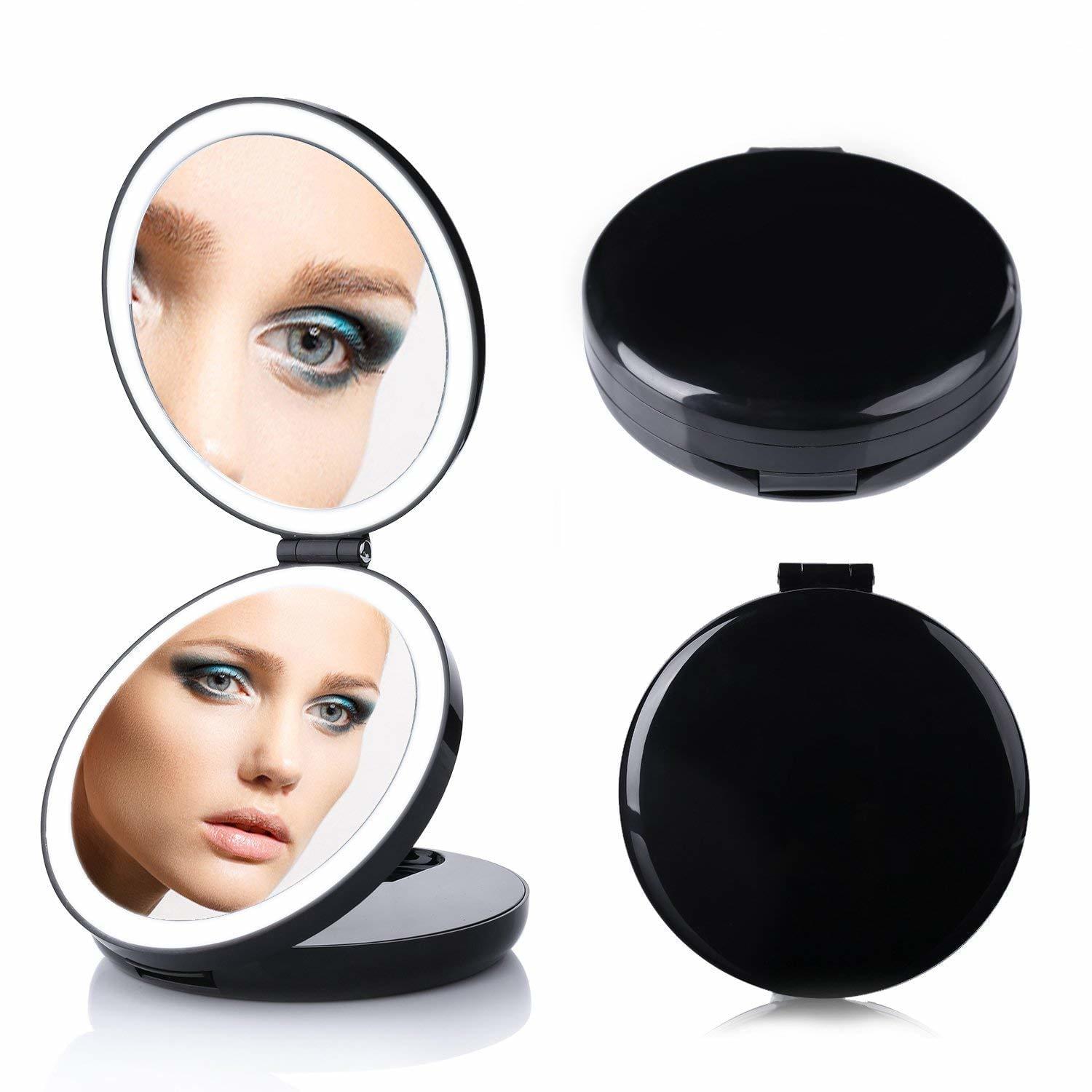 GadgetiCloud Lighted Travel makeup mirror LED makeup